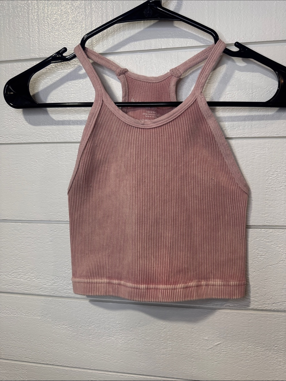 FREE PEOPLE MOVEMENT- Women’s Ribbed Dusty Rose Pink Crop Tank Top- xs/s